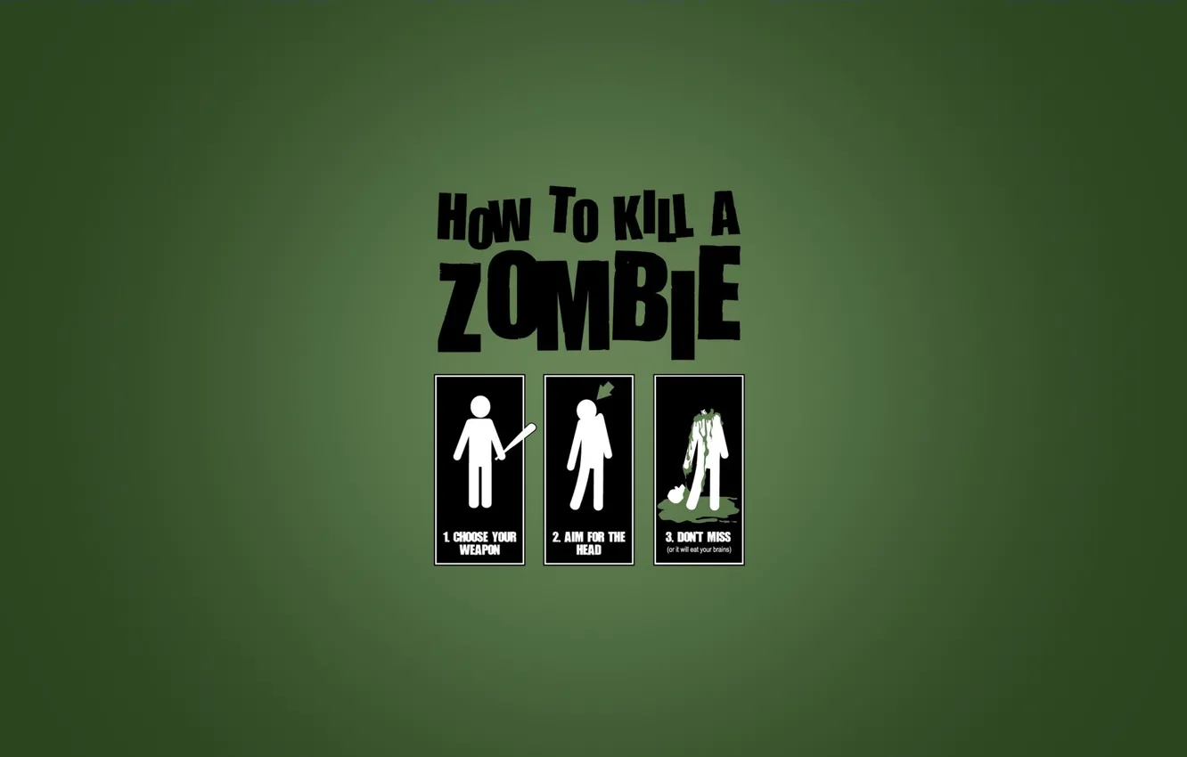 Photo wallpaper how to kill zombie, how to kill a zombie
