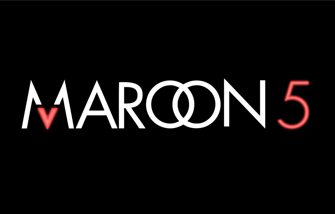 Photo wallpaper music, logo, group, black background, maroon 5