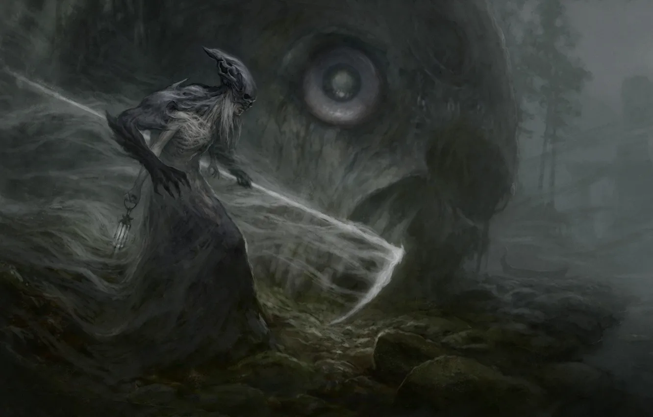 Photo wallpaper death, undead, Supernatural Beings, Fog Stalker