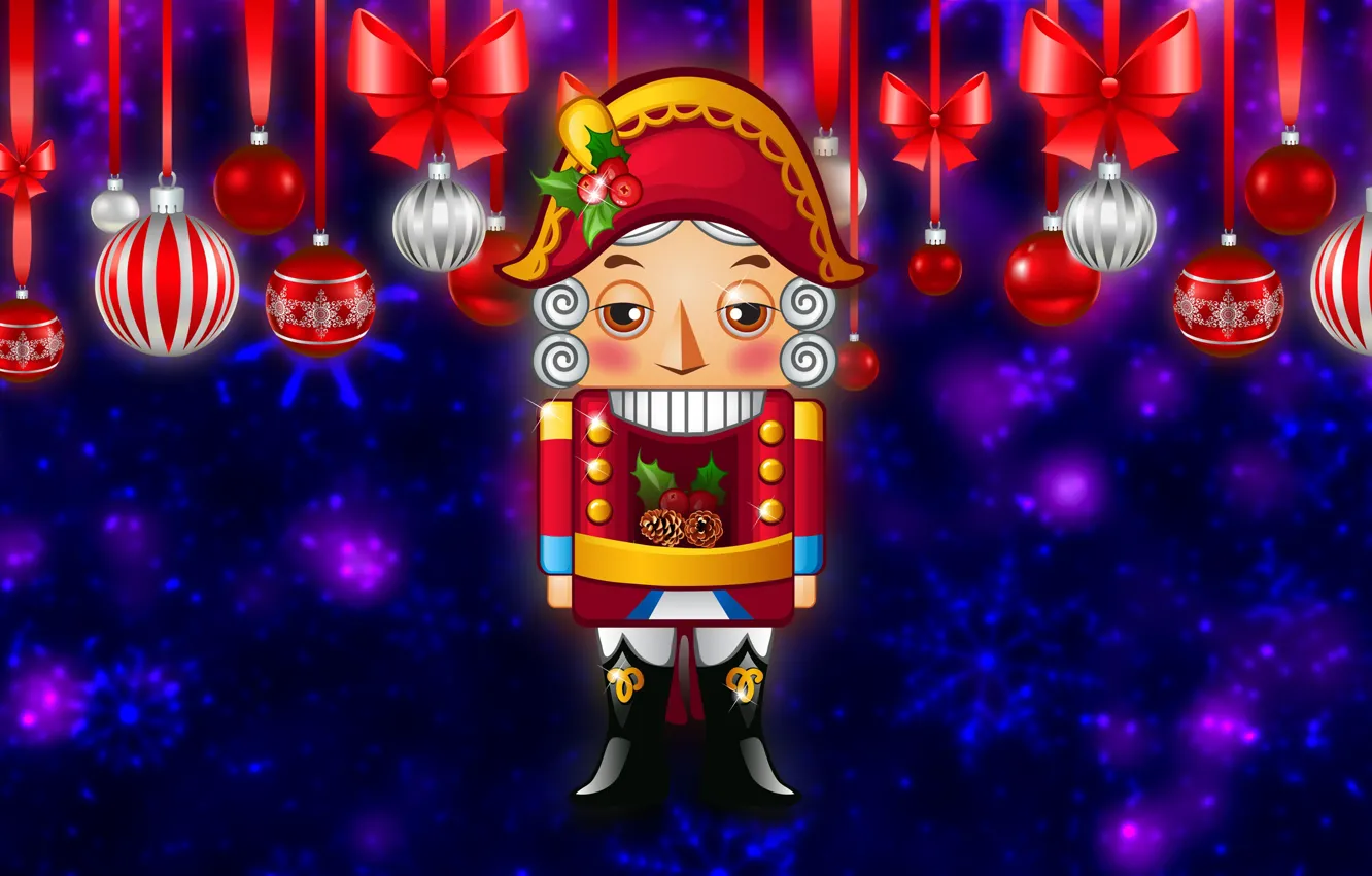 Photo wallpaper winter, decoration, background, mood, holiday, new year, minimalism, Christmas