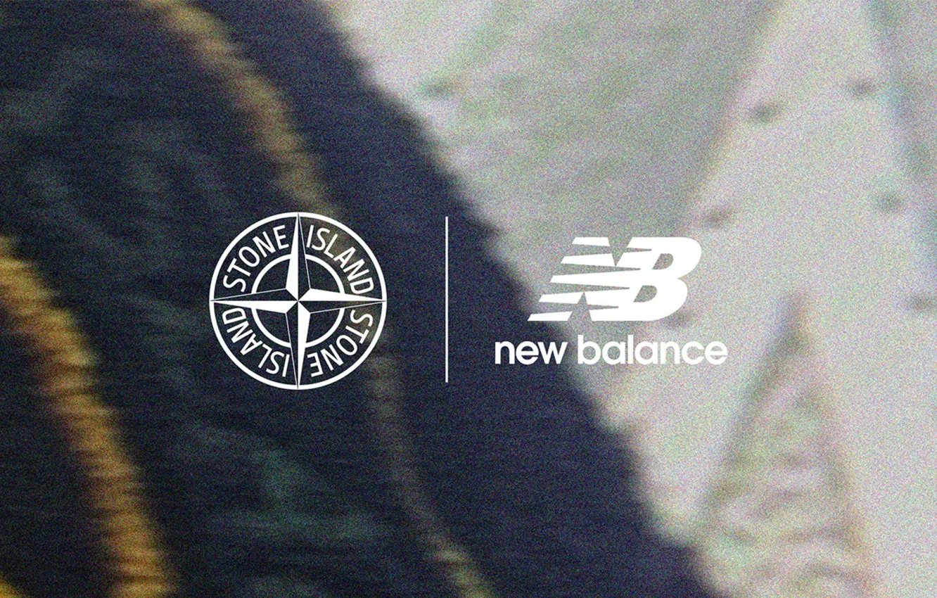 Photo wallpaper logo, Stone Island, New balance
