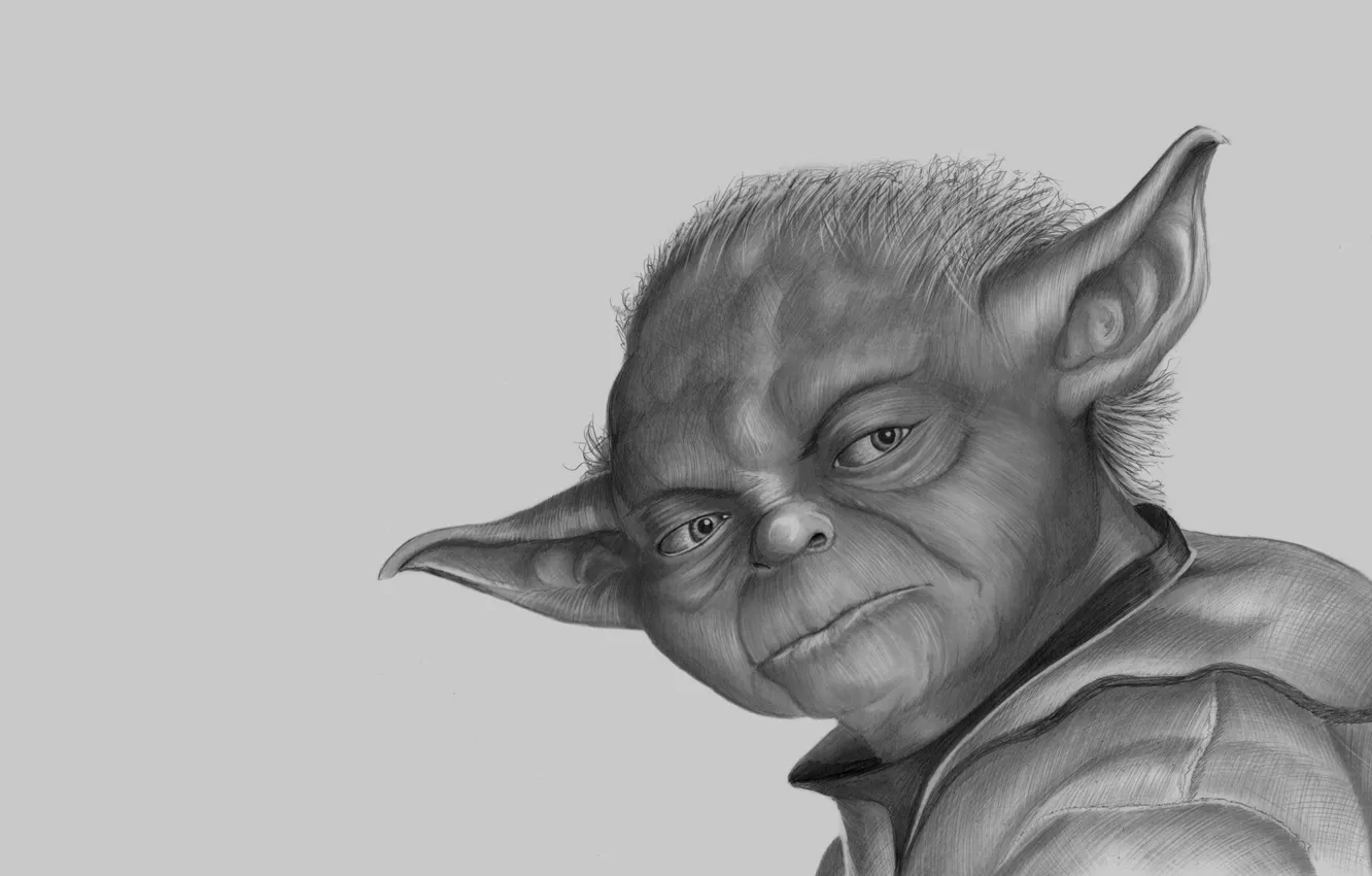 Photo wallpaper white, face, grey, Star Wars, star wars, Jedi, Iodine, Yoda