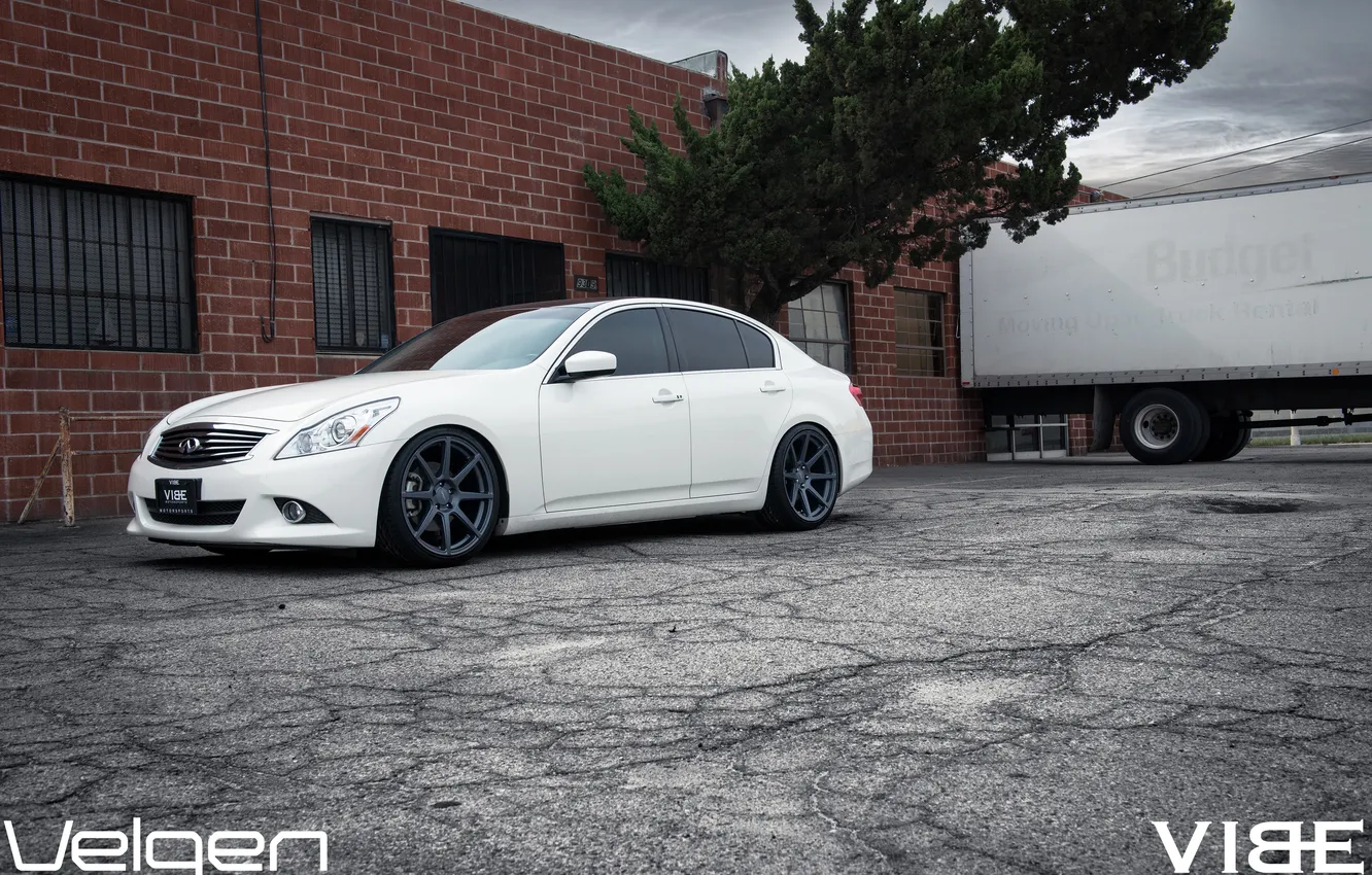 Photo wallpaper machine, auto, wall, Infiniti, optics, bokeh, G37, Wheels