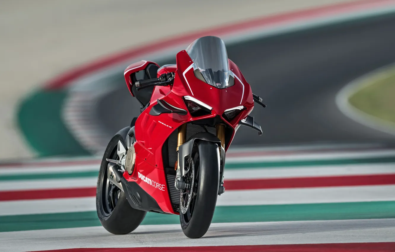 Photo wallpaper Red, Ducati, Panigale V4R