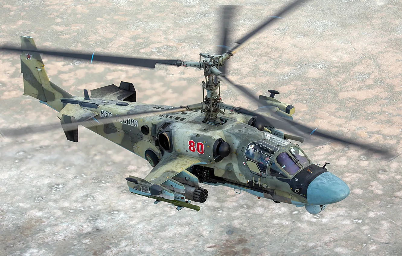 Photo wallpaper alligator, Ka-52, Videoconferencing Russia, RUSSIAN RECONNAISSANCE AND ATTACK HELICOPTER