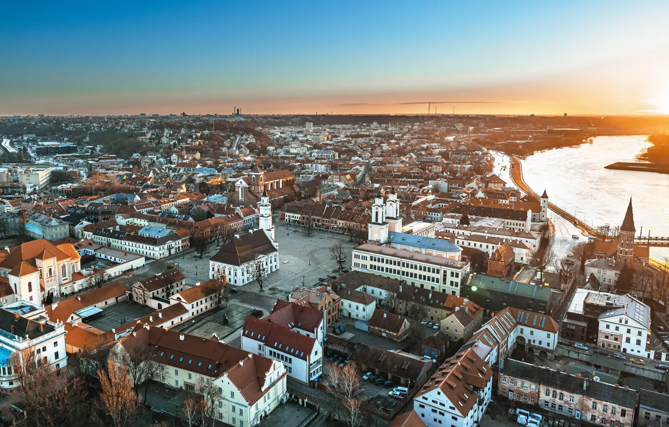 Photo wallpaper Lithuania, Kaunas, The old town