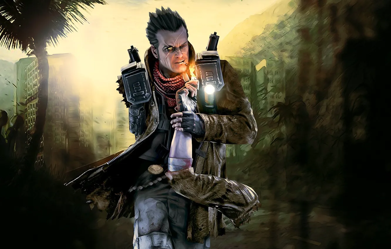 Photo wallpaper eyes, hands, cigarette, NeverDead