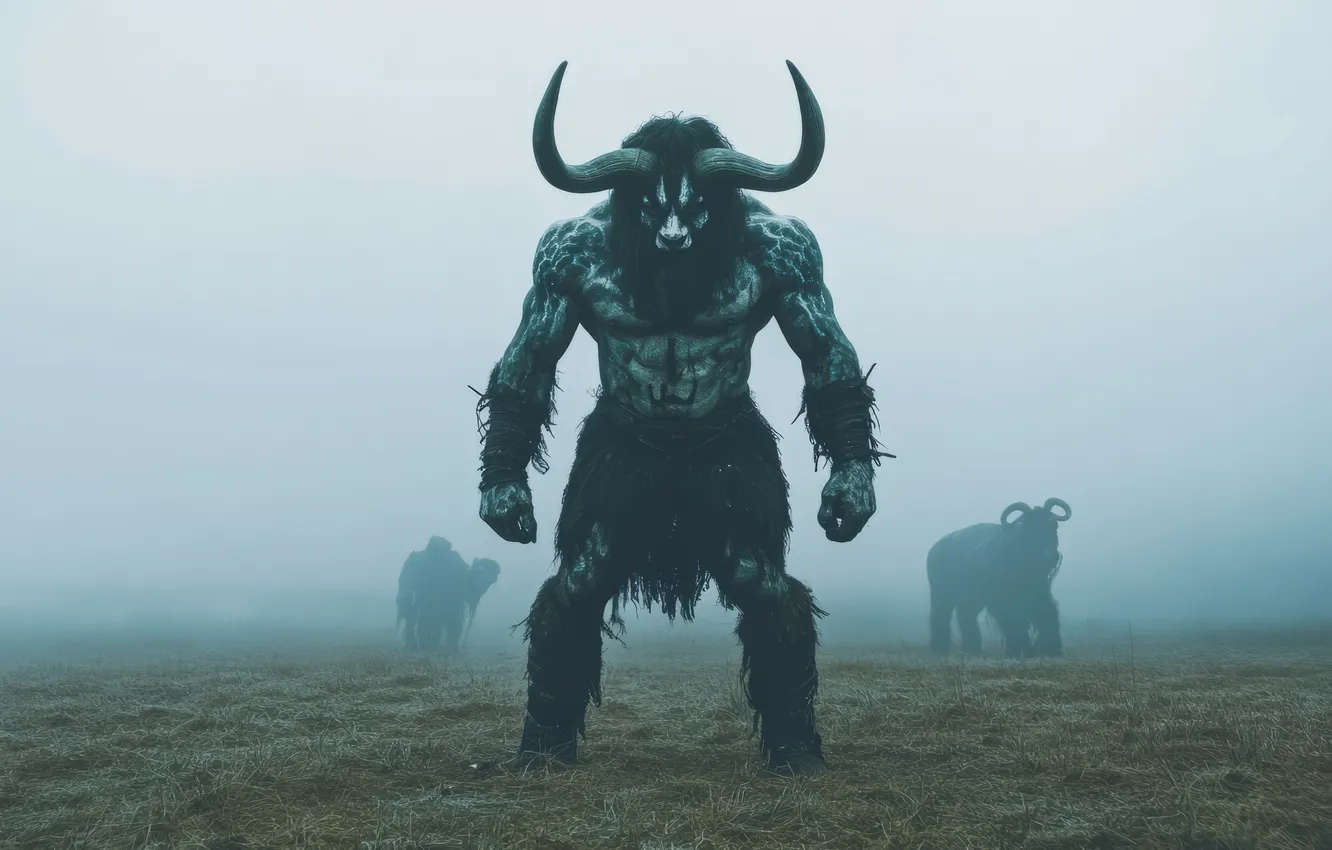 Photo wallpaper portrait, Mythological, Minotaur