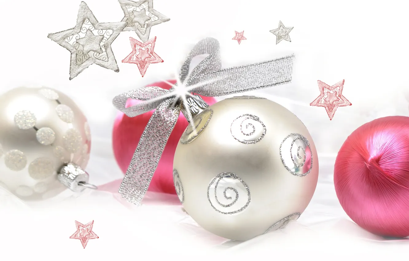 Photo wallpaper balls, decoration, holiday, new year, Christmas, Christmas, New Year