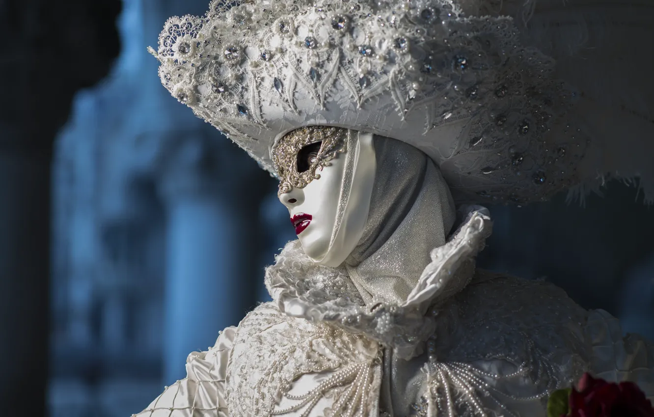 Photo wallpaper hat, mask, costume, carnival