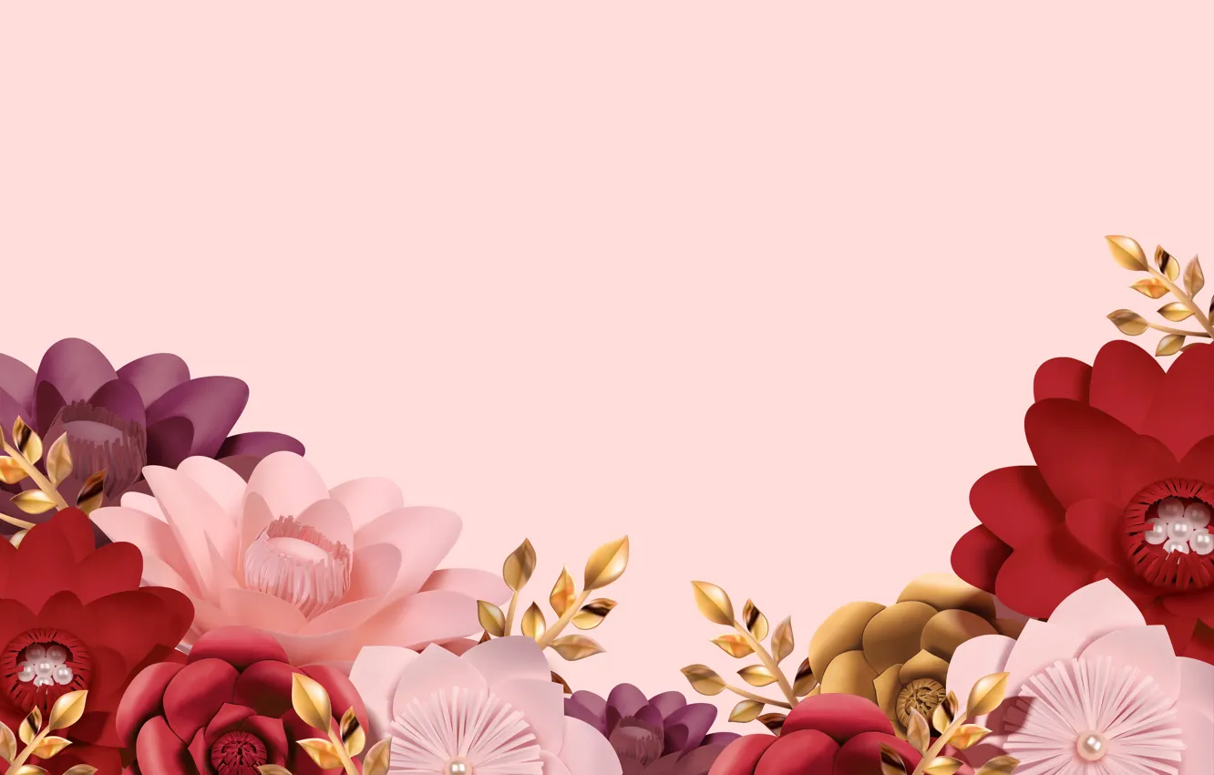 Photo wallpaper flowers, background, pink, texture