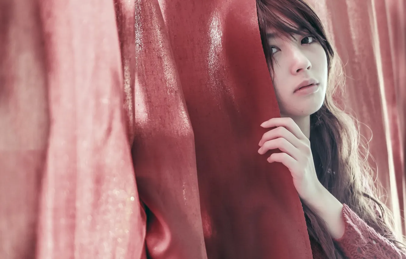 Photo wallpaper look, girl, background