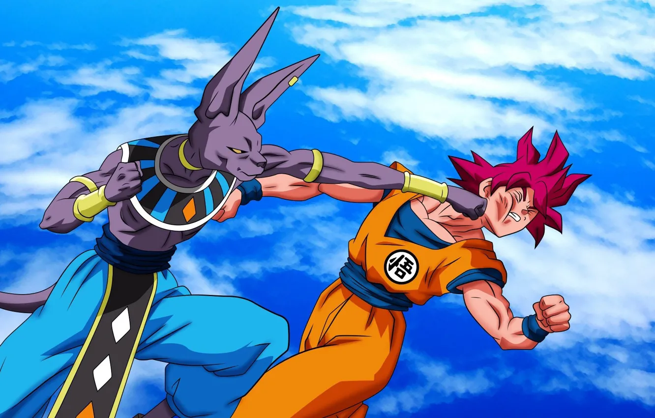 Photo wallpaper DBS, game, alien, anime, cloud, fight, punch, manga