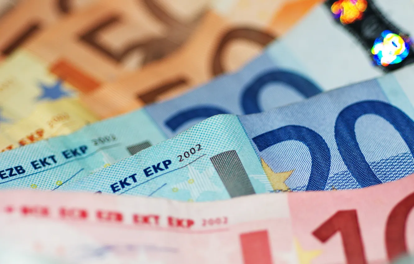Photo wallpaper money, Euro, bills