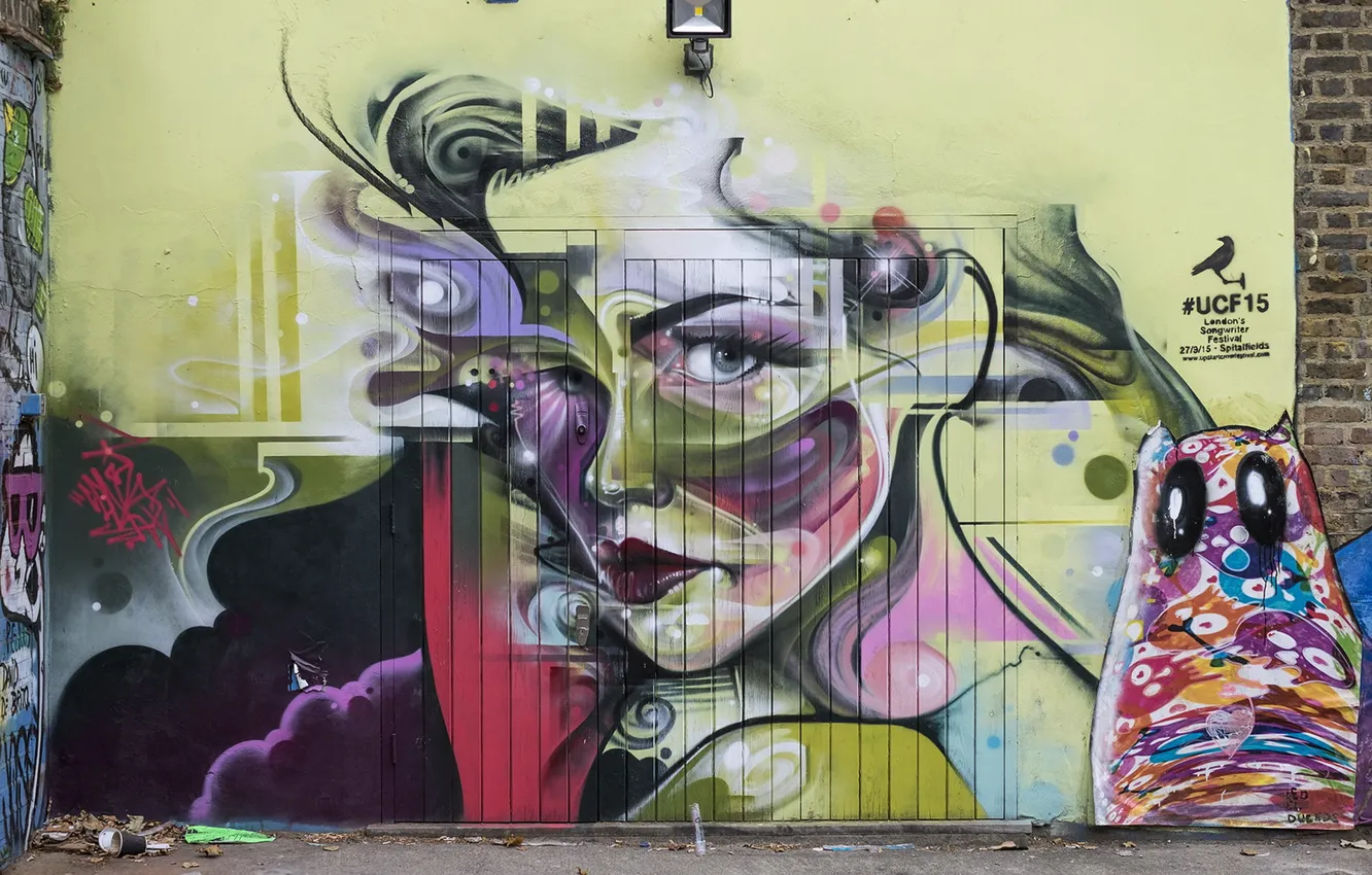 Photo wallpaper the city, wall, grafiti