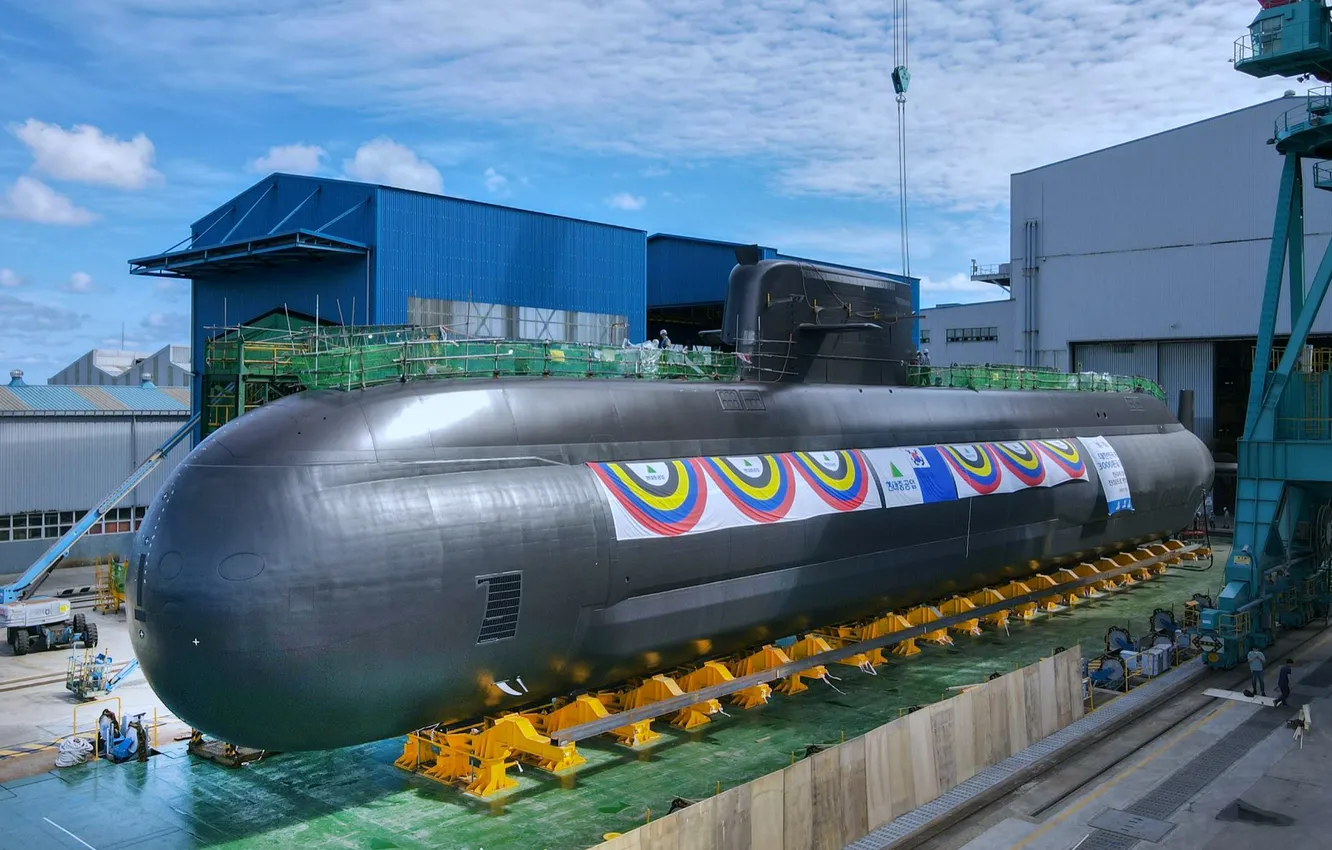 Photo wallpaper submarine, The Republic Of Korea, SS 086, Shin Chae-ho