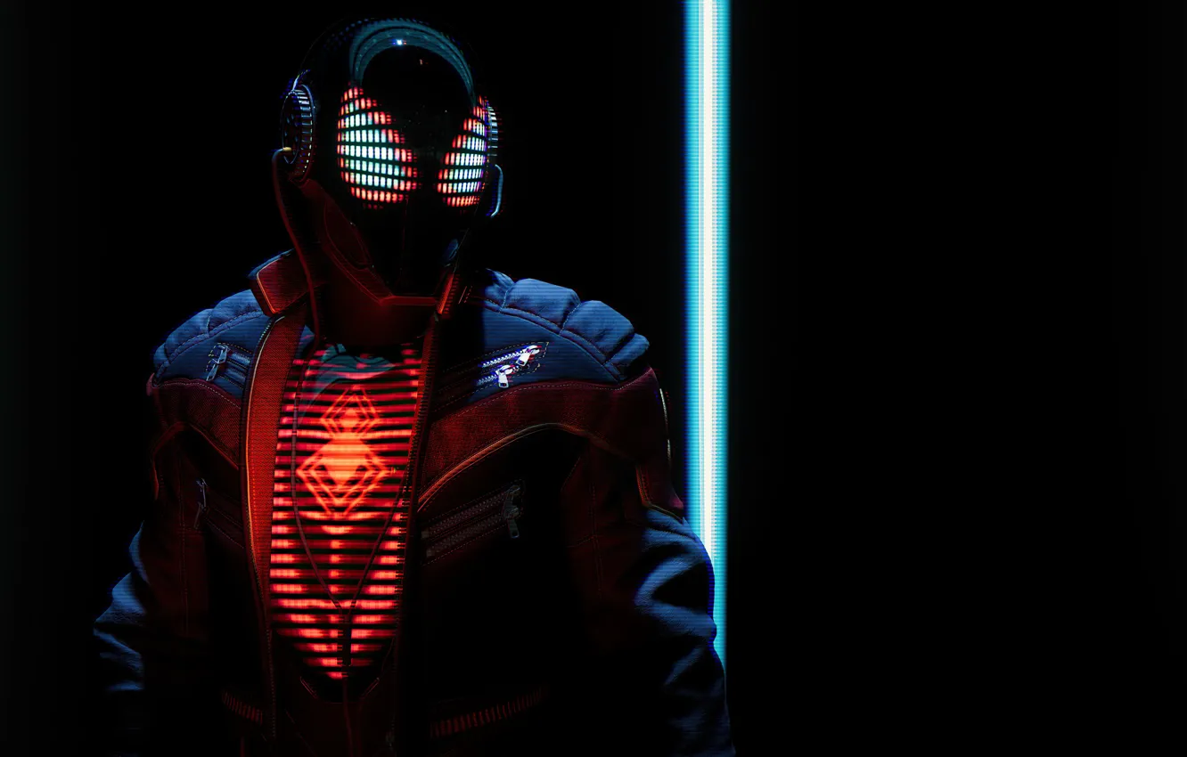 Photo wallpaper black, Marvel, Spider Man, Miles Morales, Marvel Spider Man