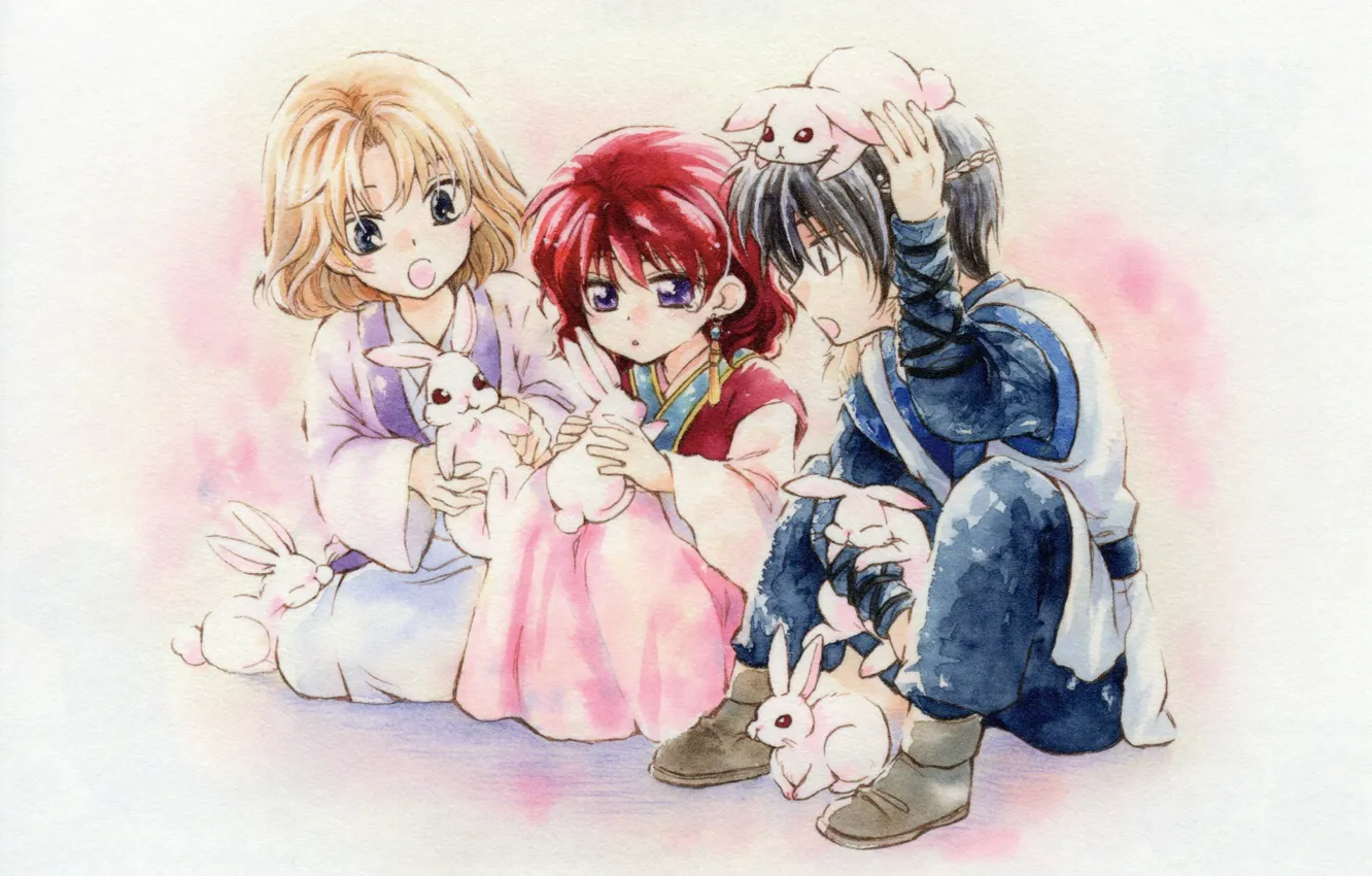 Photo wallpaper children, each, figure, art, rabbit, three of the main actors of the series, Dawn Yona, …