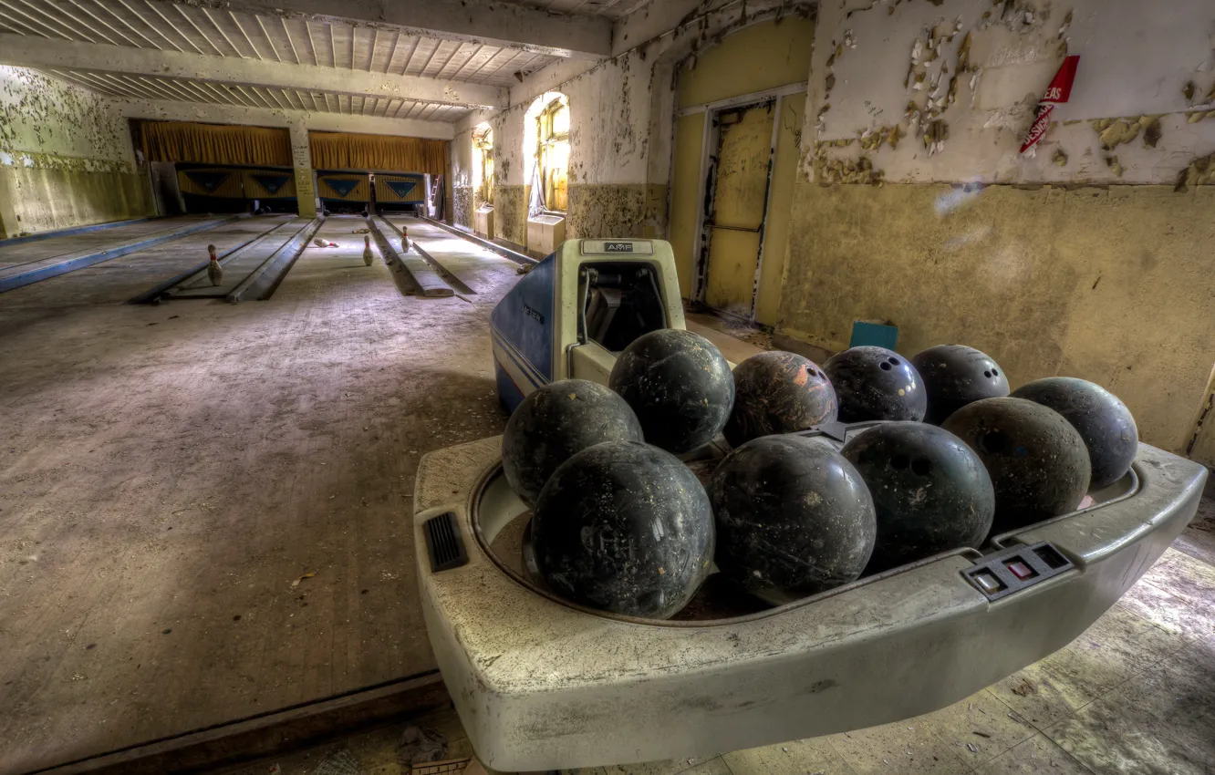Photo wallpaper sport, interior, bowling
