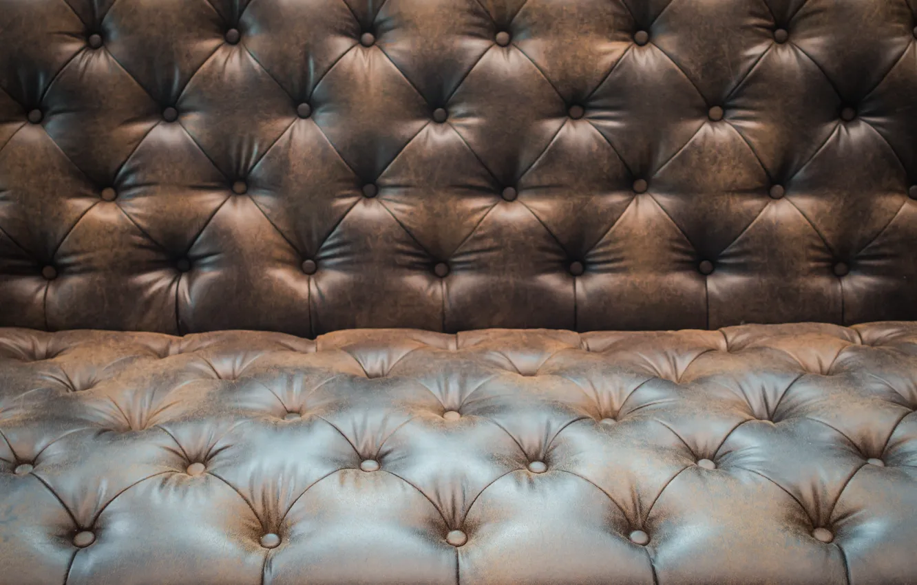 Photo wallpaper background, sofa, texture, leather, texture, brown, background, chester
