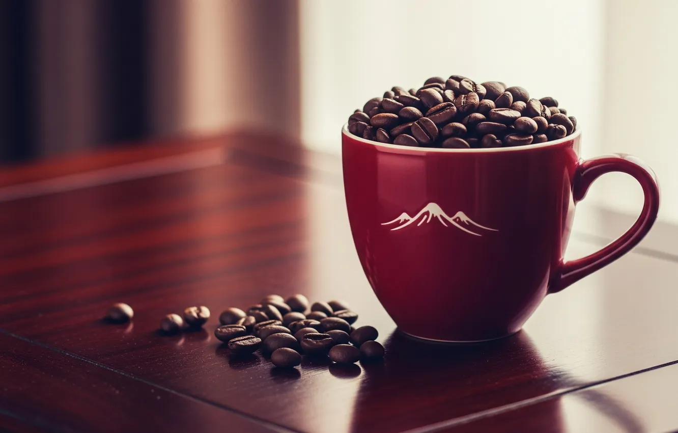 Photo wallpaper table, Wallpaper, coffee, grain, art, Cup, wallpaper, art