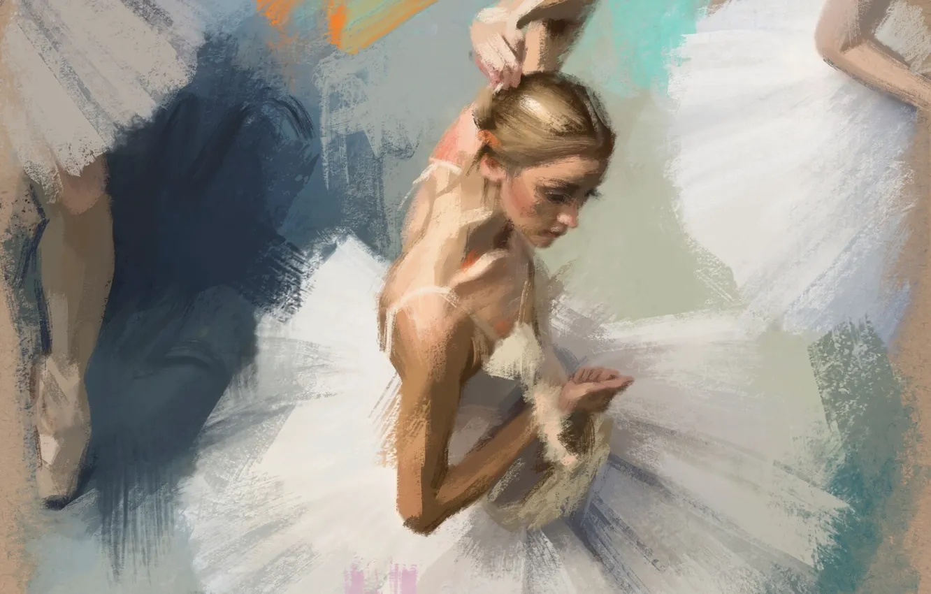 Photo wallpaper girl, dancing, ballerina, Victor Amle