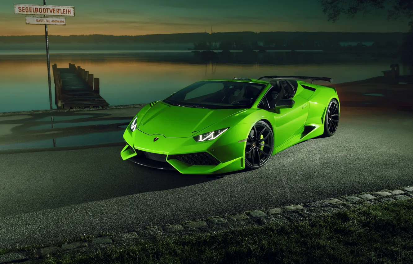 Photo wallpaper Lamborghini, supercar, convertible, Spyder, spider, Lamborghini, Novitec Torado, Huracan