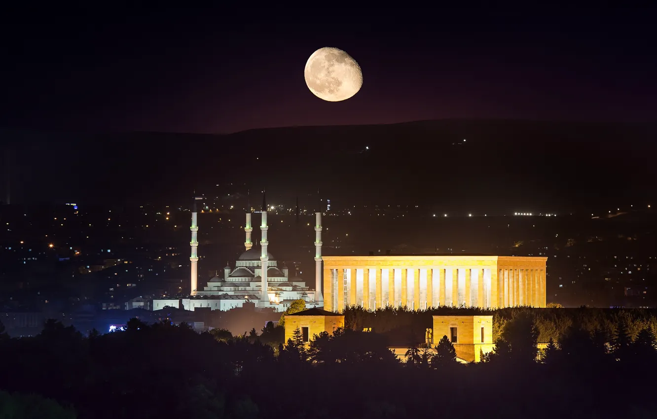 Photo wallpaper night, Turkey, Ankara