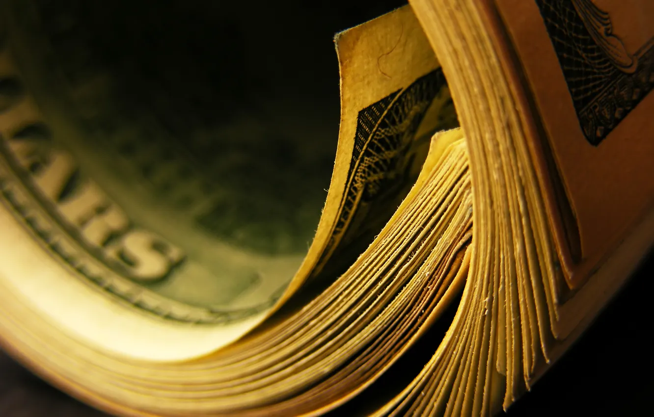Photo wallpaper dollar, paper, currency