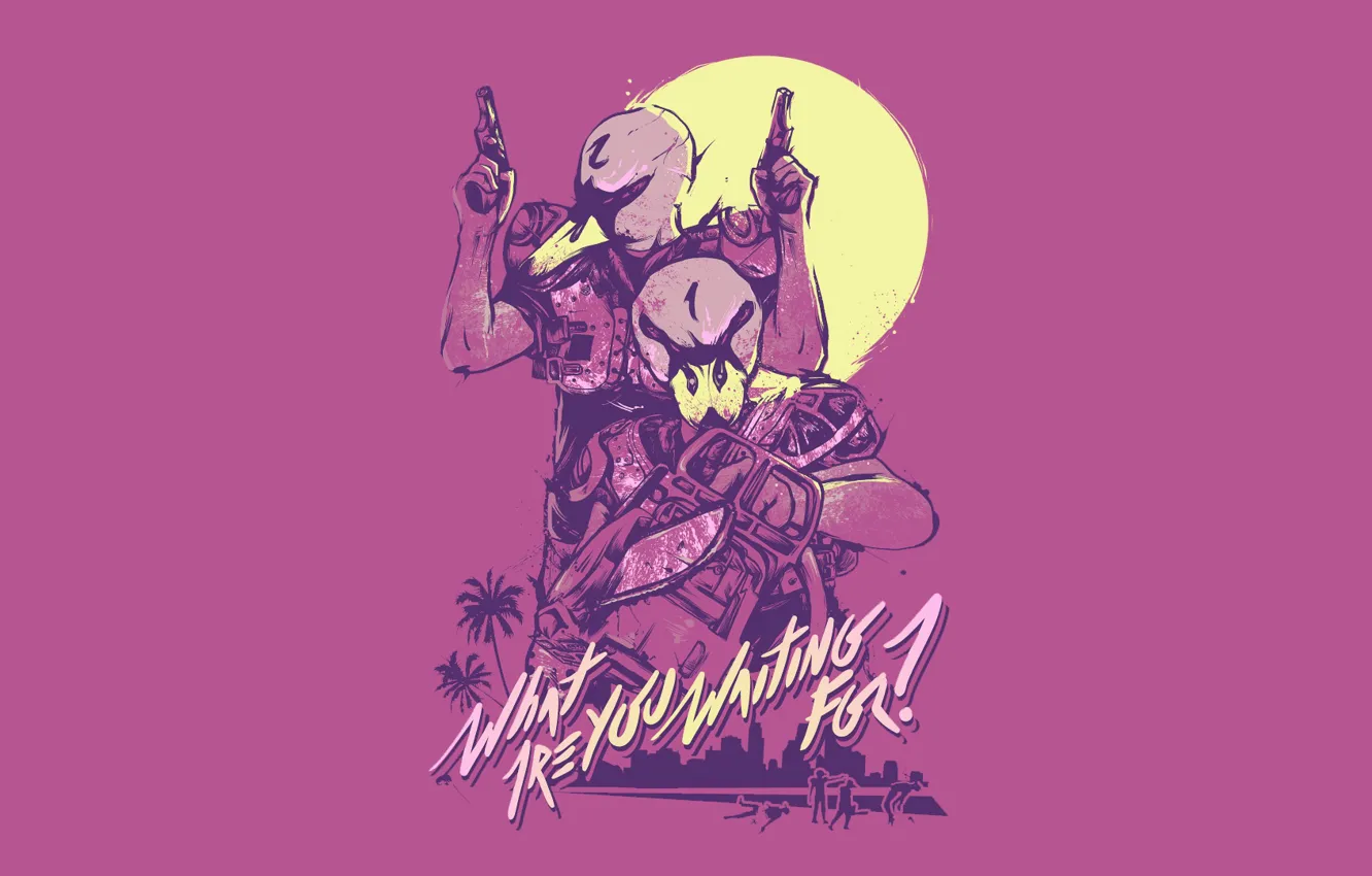 Photo wallpaper background, the game, Miami, swans, Ash, Alex, Alex, Hotline Miami