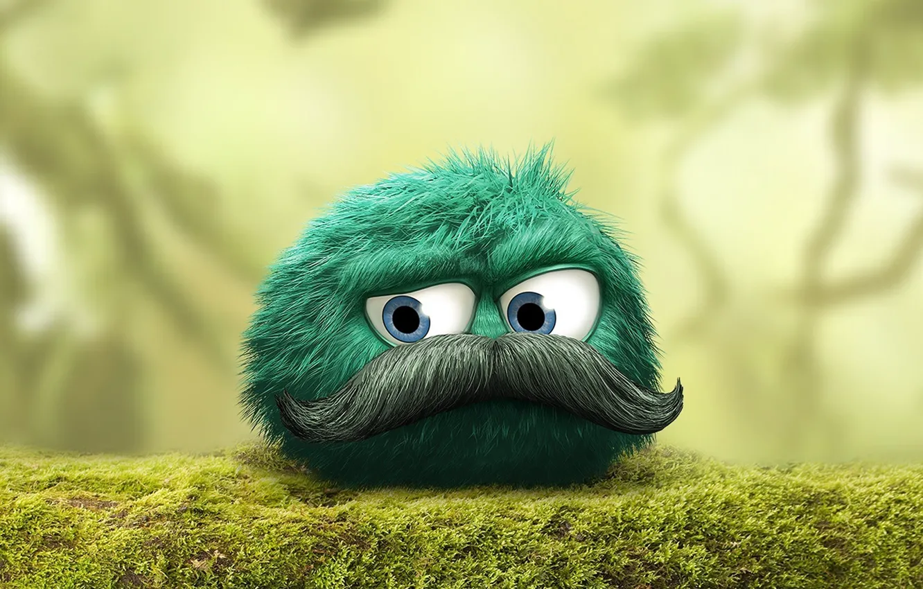 Photo wallpaper green, Android, rock, game, nature, eyes, blue eyes, woods