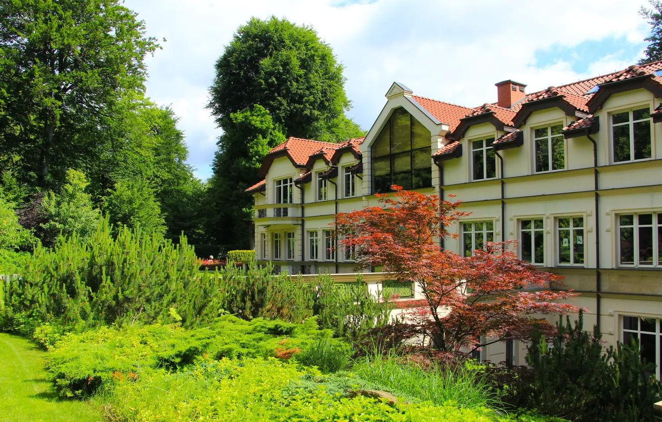 Photo wallpaper house, park, garden