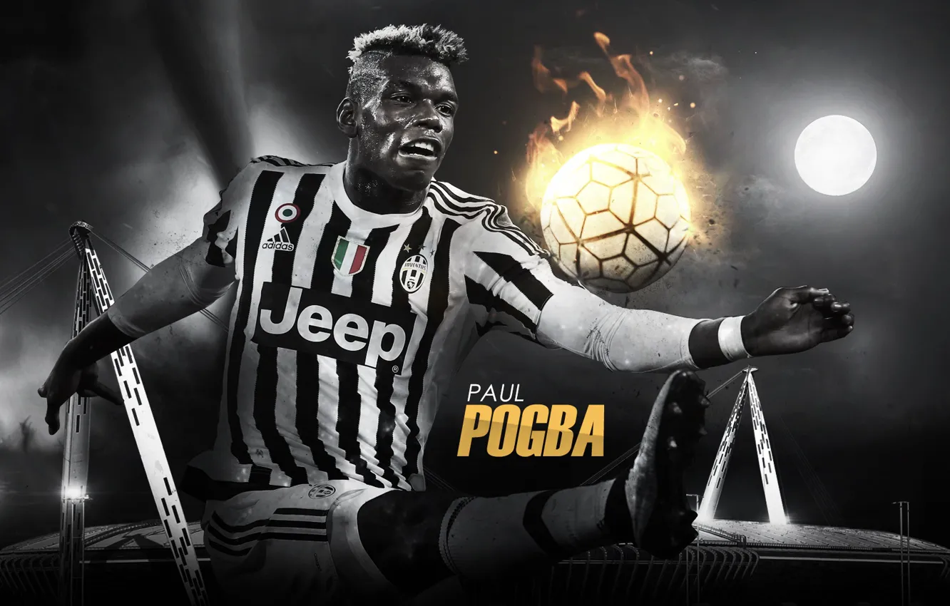 Photo wallpaper wallpaper, sport, stadium, football, player, Juventus FC, Juventus Stadium, Paul Pogba