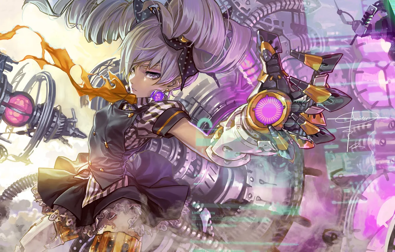 Photo wallpaper look, girl, magic, hands, gesture, art, ghosts, bronya