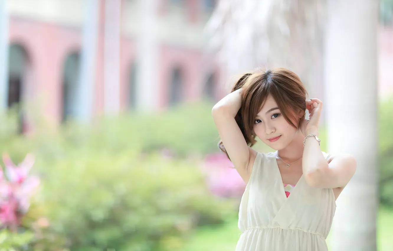 Photo wallpaper summer, girl, mood, Asian
