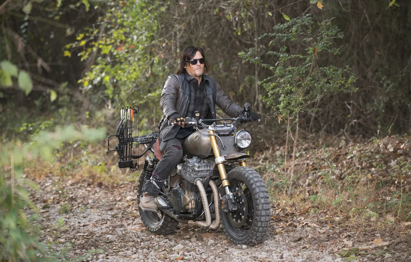 Photo wallpaper bike, The Walking Dead, The walking dead, Norman Reedus, Daryl