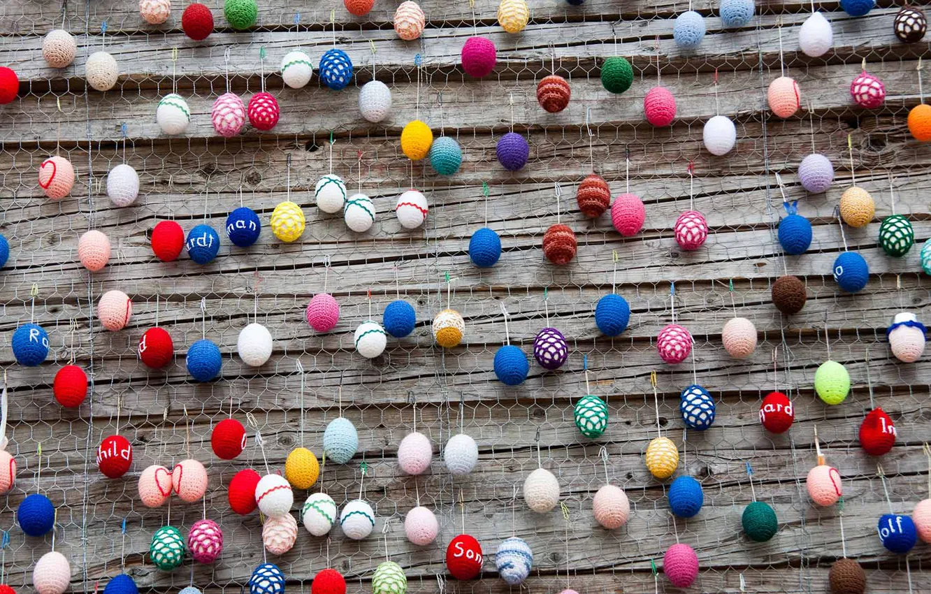 Photo wallpaper eggs, Germany, Easter, Berlin, Alexanderplatz, Easter decorations