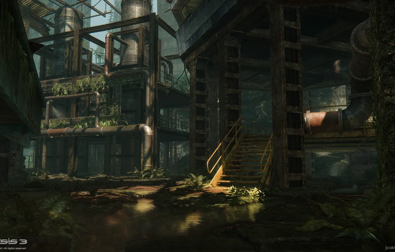 Photo wallpaper water, ladder, object, East River, Crysis 3 MP