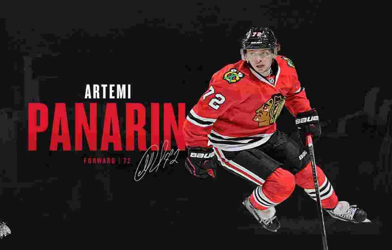 Photo wallpaper hockey, hockey player, Panarin