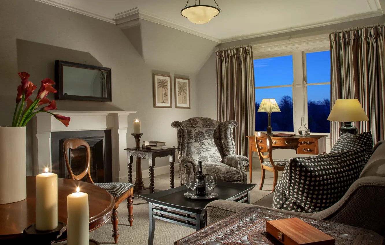 Photo wallpaper design, style, Villa, interior, living room