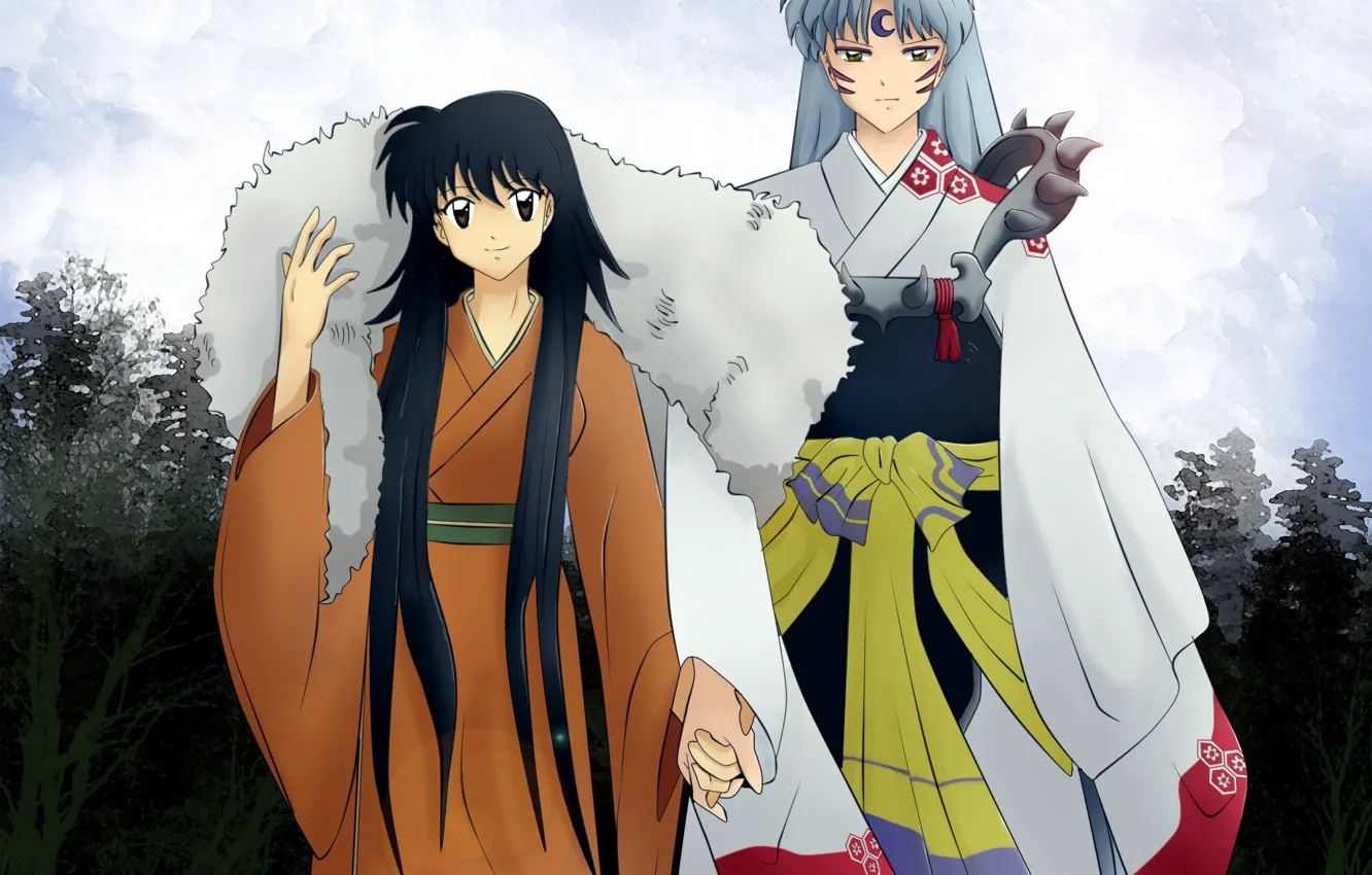 Photo wallpaper Rin, Inuyasha, Sesshomaru