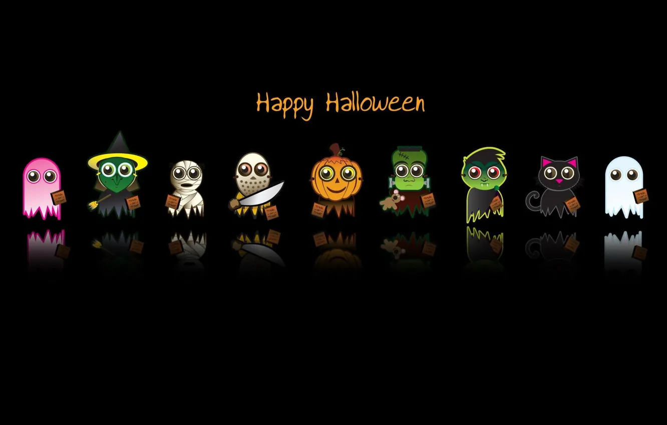 Photo wallpaper text, background, holiday, black, the inscription, minimalism, Halloween, heroes