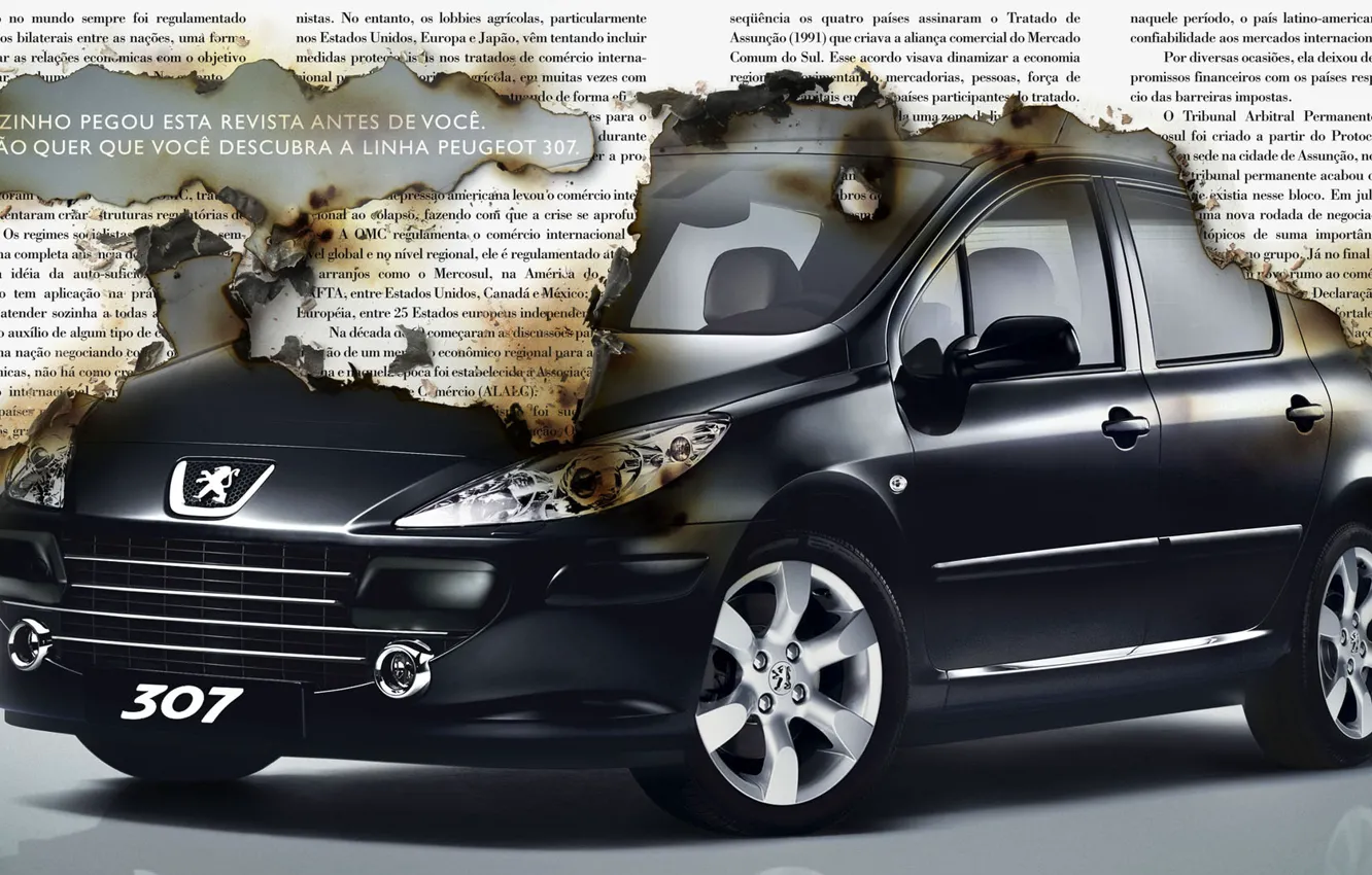 Photo wallpaper paper, Peugeot, 307