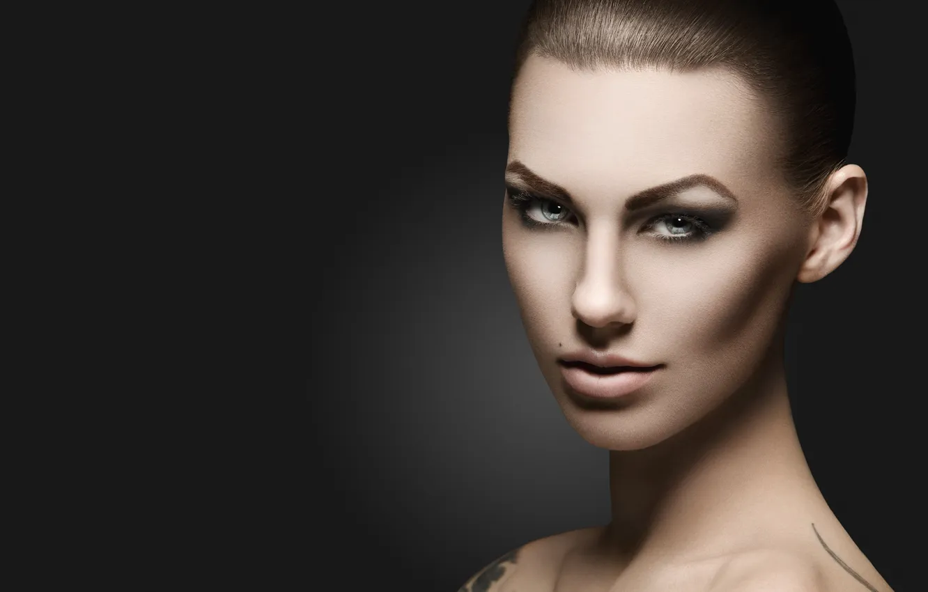 Photo wallpaper look, girl, brunette, Emily R