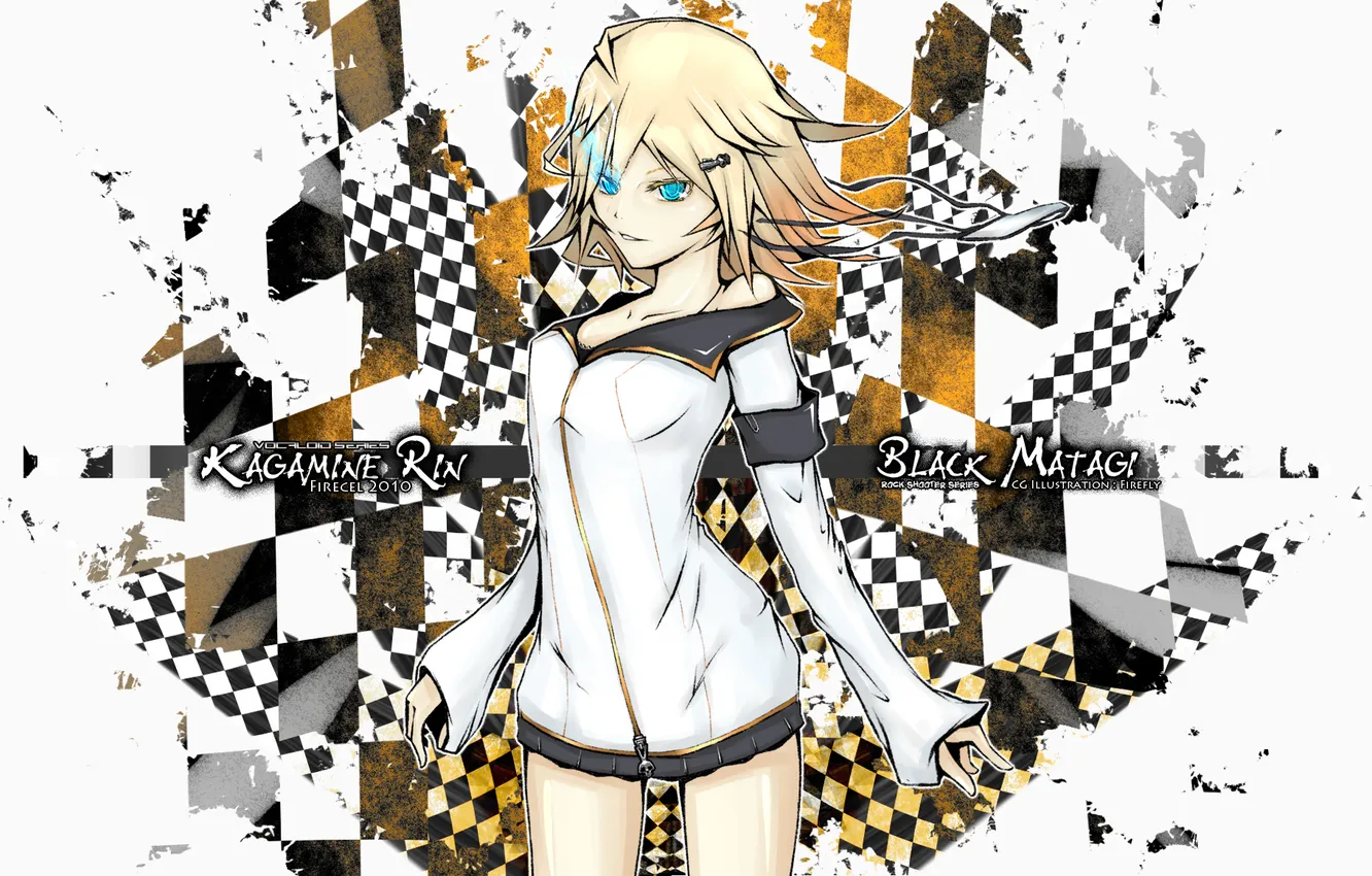 Photo wallpaper vocaloid, kagamine rin, yellow, BRS
