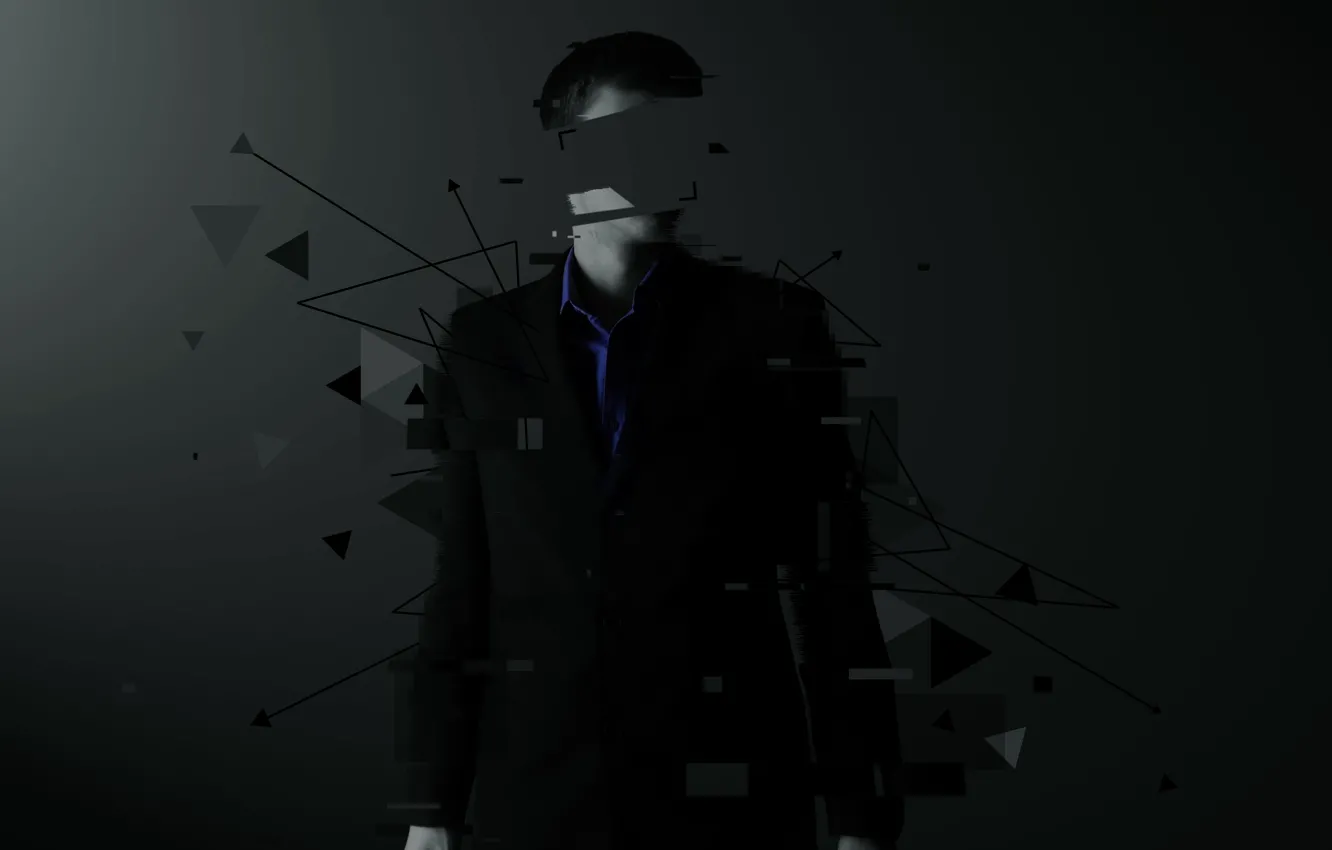 Photo wallpaper abstraction, rendering, people, jacket, without a face