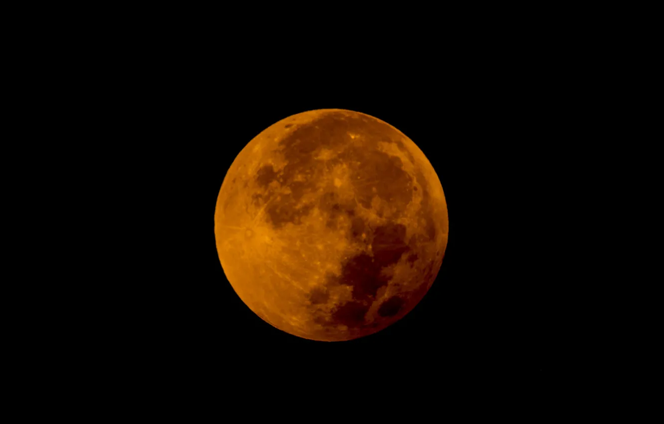 Photo wallpaper stars, the moon, satellite, Eclipse, moon