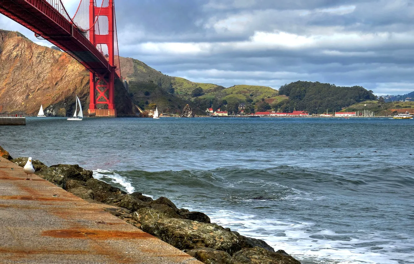 Photo wallpaper San Francisco, bridge, San Francisco, Golden Gate, the Golden Gate bridge