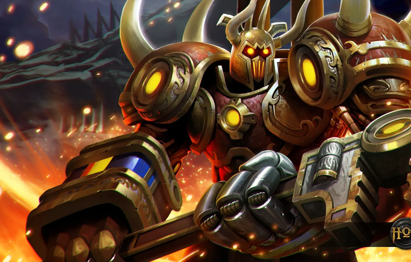 Photo wallpaper helmet, armor, Steam, knight, Heroes of Newerth, Pharaoh, moba, Steam Knight Pharaoh