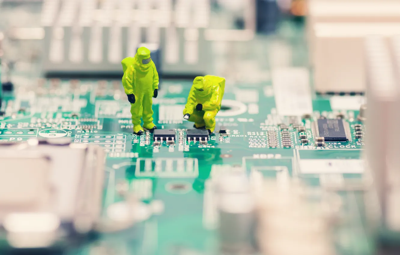 Photo wallpaper costumes, electrical circuits, puppets